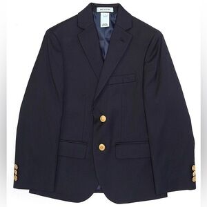 CLASS CLUB Boys Navy Blue Blazer w Gold Buttons Formal Sport Coat School Jacket